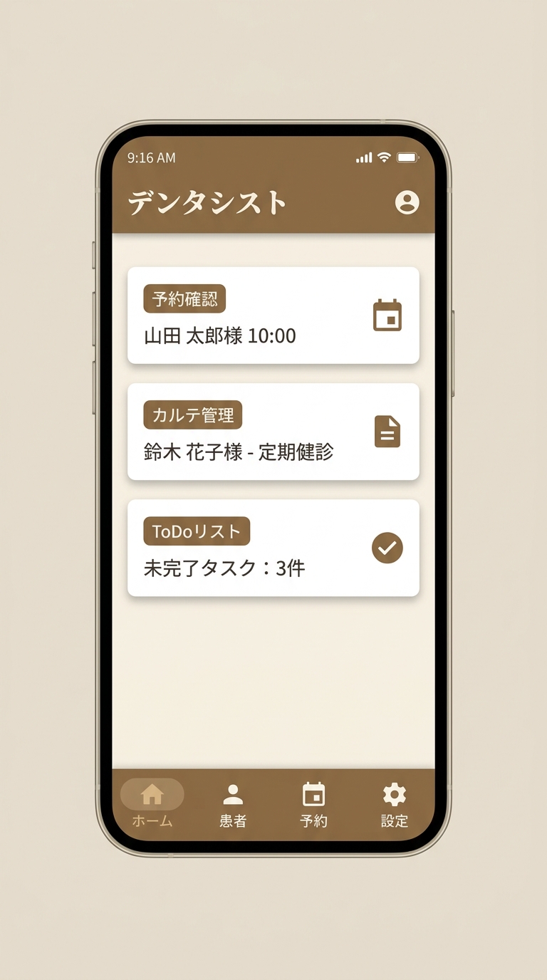 DentAssistの患者向けモバイル視聴画面