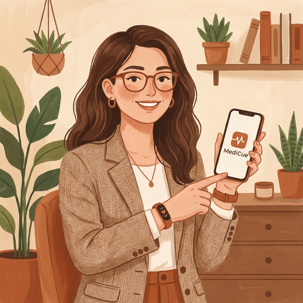 内科クリニック院長のイラストポートレート